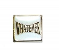 Whatever white enamel 9mm Italian charm