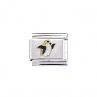 Penguin enamel new (a) - enamel 9mm Italian charm