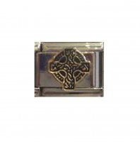 Celtic cross (b) - enamel 9mm Italian charm