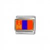 Flag - Mongolia photo enamel 9mm Italian charm