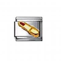 Lipstick (a) - gold colour enamel 9mm Italian charm