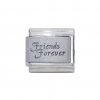 Friends forever (b) - plain laser Italian charm