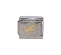 Taurus gold on silver background (21/4-21/5) 9mm Italian charm