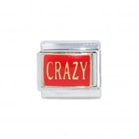 Crazy - enamel 9mm Italian charm