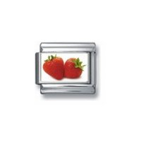 Strawberries photo - 9mm Italian charm