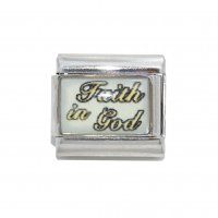 Faith in god (yellow) - 9mm photo Italian charm