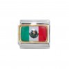 Flag - Mexico photo enamel 9mm Italian charm