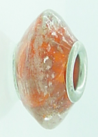 EB348 - Orange and gold bead