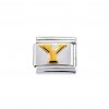 Gold colour Letter Y - 9mm Italian charm