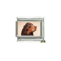 Dog charm - Gordon Setter 1 - 9mm Italian charm