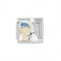 Saint Teresa - Mother Teresa - enamel 9mm Italian charm