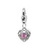 Clip on charm - Birthstone Heart dangle - June
