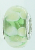EB367 - Green bead with flowers