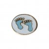 Baby feet - Blue boy 7mm floating charm - fits origami owl