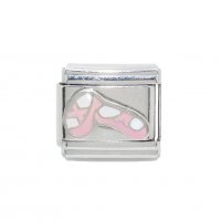 Ballet shoes (a) - Enamel 9mm Italian Charm