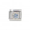 Gold star with blue rhinestones - 9mm Italian charm