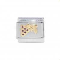 Grapes - 9mm enamel Italian charm