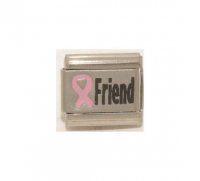 Friend with Breast Cancer Ribbon 9mm Italian charm