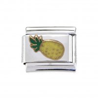 Pineapple (b) - 9mm enamel Italian charm