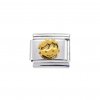 Boy's face - goldtone 9mm Italian charm