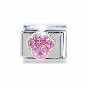 June Birthstone - Alexandrite - Pawprint 9mm Italian charm