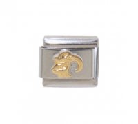 Capricorn gold enamel (22/12-20/1) 9mm Italian charm