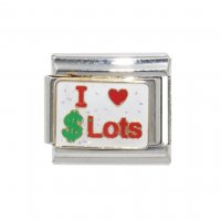 I love Slots - enamel 9mm Italian charm