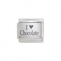 I love chocolate - Plain laser - 9mm Italian charm