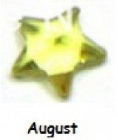 August birthstone star 4mm floating locket charm