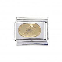Virgo Gold Oval (b) enamel (24/8-23/9) 9mm Italian charm
