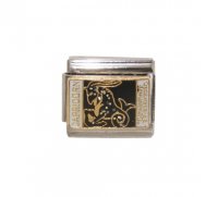 Capricorn Sparkly enamel (22/12-20/1) 9mm Italian charm