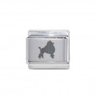 Poodle dog - 9mm Laser Italian charm