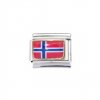 Flag - Norway photo enamel 9mm Italian charm