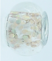 EB313 - Clear bead with gold glitter