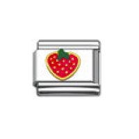 Strawberry (c) - enamel 9mm Italian charm