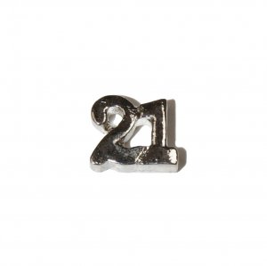 21 silvertone 7mm floating locket charm