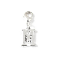 Letter M - Clip on charm fits Thomas Sabo style bracelets