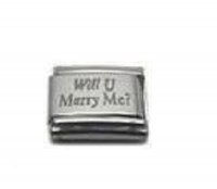 Will U Marry Me? laser 9mm Italian charm