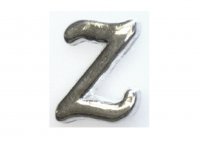 Silvertone flat letter Z - floating memory locket charm