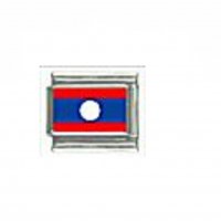 Flag - Laos photo 9mm Italian charm