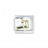 Treadmill gym (a) - 9mm Enamel Italian charm