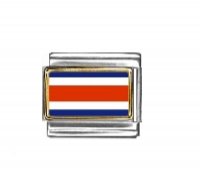 Flag - Costa Rica photo enamel 9mm Italian charm