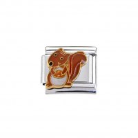 Squirrel (a) - 9mm Enamel Italian Charm