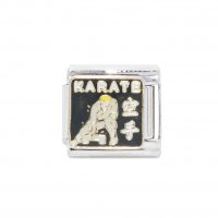 Karate - 9mm enamel Italian charm