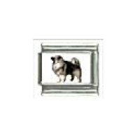 Dog charm - Keeshond 1 - 9mm Italian charm