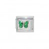 May Sparkly butterfly Birthmonth - Emerald 9mm Italian charm