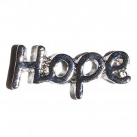 Hope silvertone 12mm floating locket charm