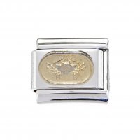 Cancer Gold Oval (b) (22/6-23/7) 9mm Italian charm