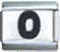 Letter O black - 9mm Italian charm