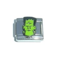 Frankenstein monster - enamel 9mm Italian charm